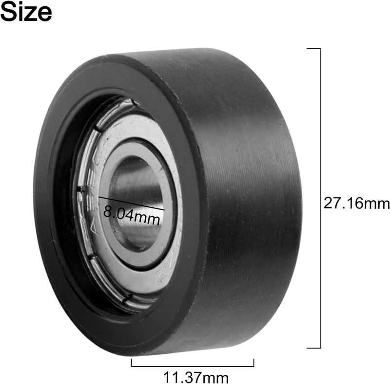 Cloudpower Rowing Machine Seat Wheels 4-Pack, 27Mm Diameter Rowing Machine Bearing Pulley Wheel Replacement For Water Rowers - Image 2